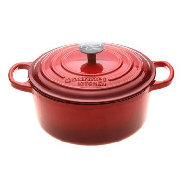 Black Cherry Red 4.2L Cast Iron Dutch Oven
